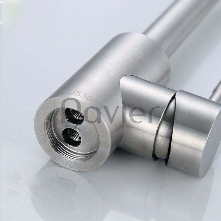 Vòi rửa chén nóng lạnh uốn tròn inox304 Navier NV-206