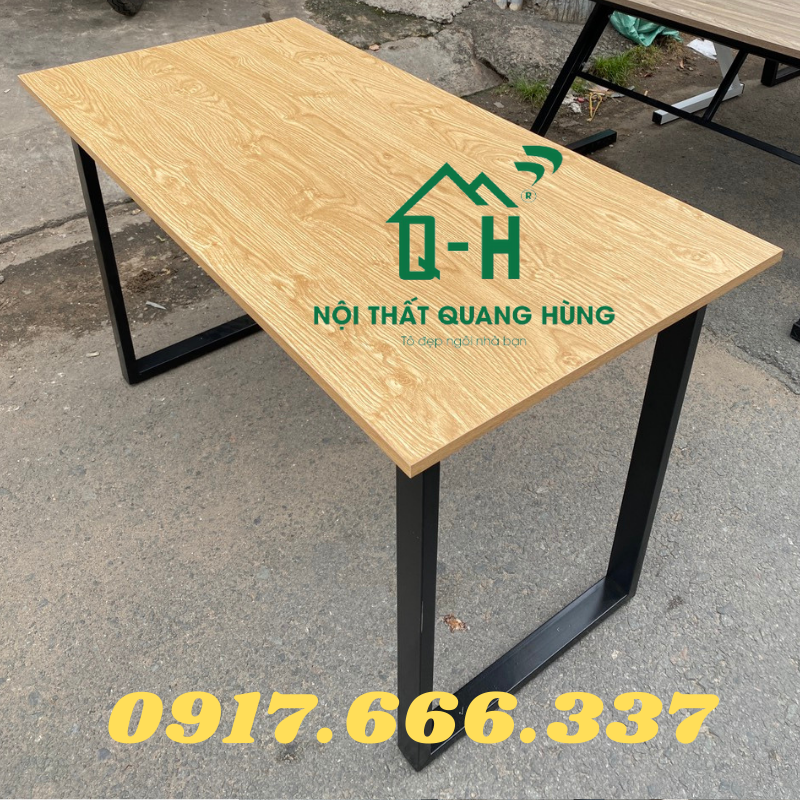 BÀN LÀM VIỆC VĂN PHÒNG MFC CHÂN SẮT CHỮ U MÀU VÀNG