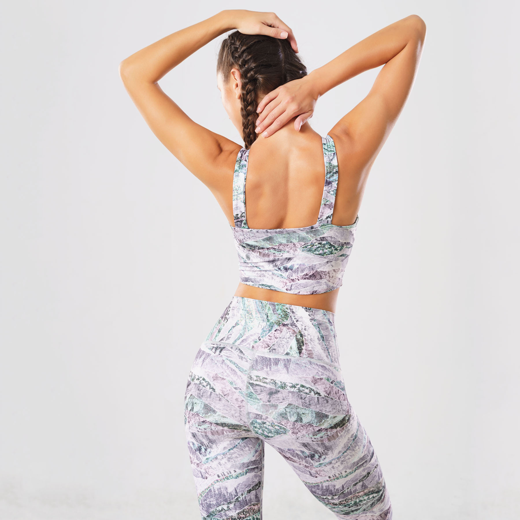 Set đồ tập Yoga Hibi Sports H137 - Áo Croptop 2 dây bản to - Kèm mút nâng ngực