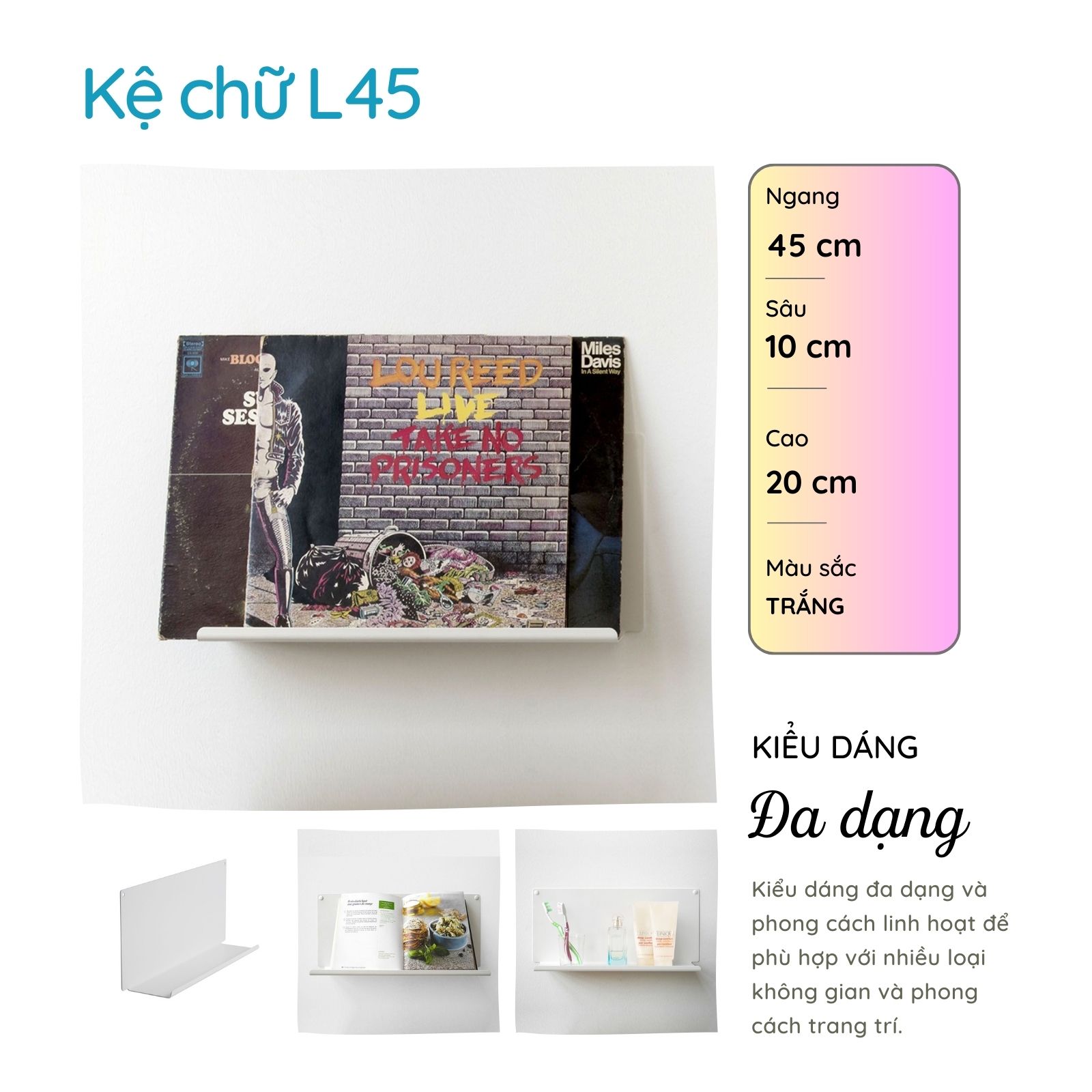 Kệ Thép Decor Trang Trí Phong Cách Tối Giản Thương Hiệu SMLIFE