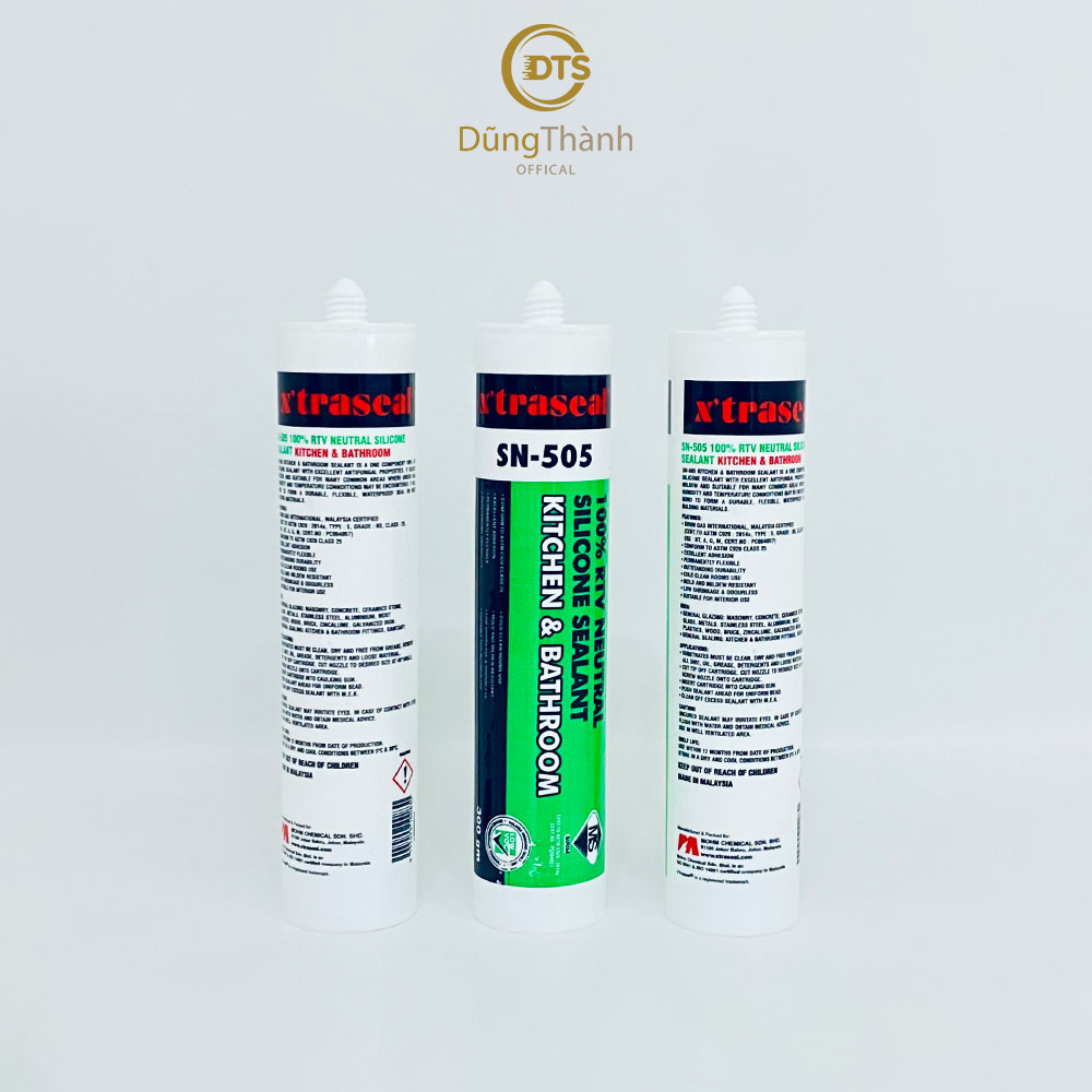 Keo chống mốc X’traseal trám đa năng cao cấp màu trong trắng xám SN-505 300g