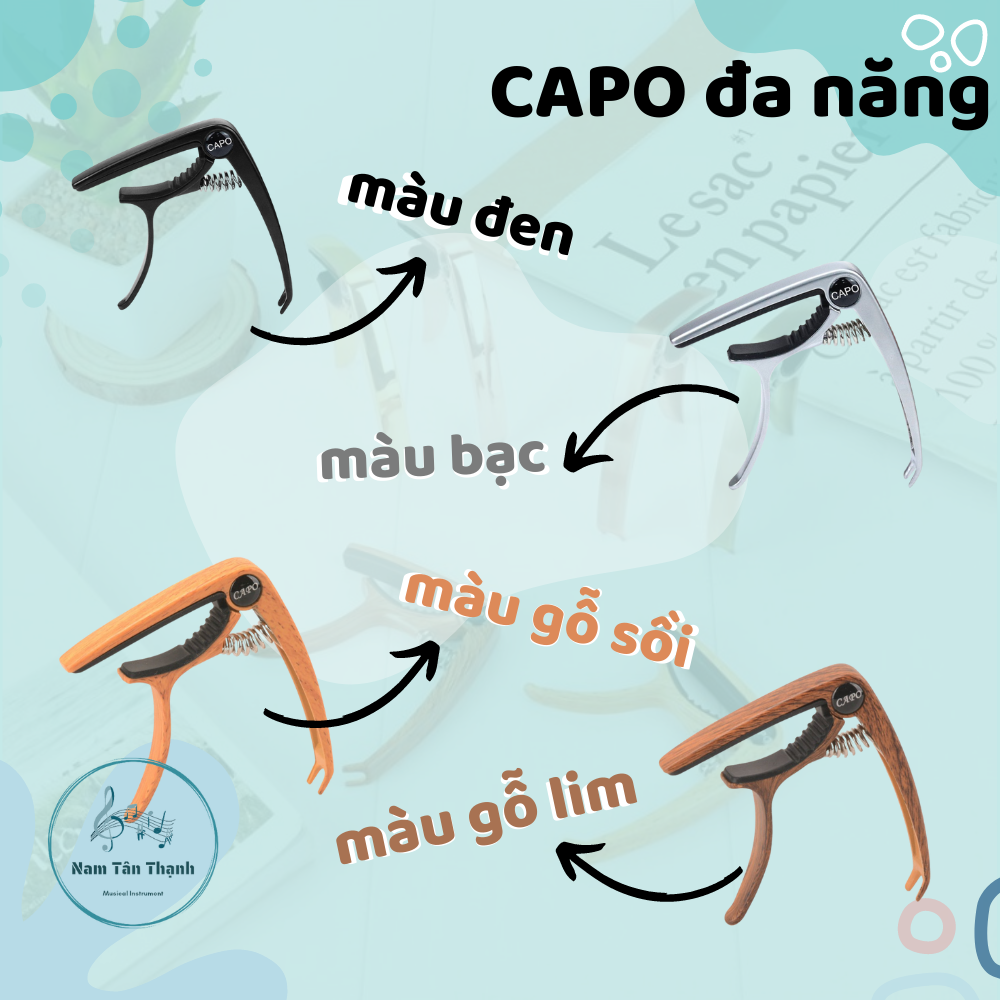 Capo Guitar Cao Cấp Acoustic 2 chức năng CP03 - Hàng Chính Hãng