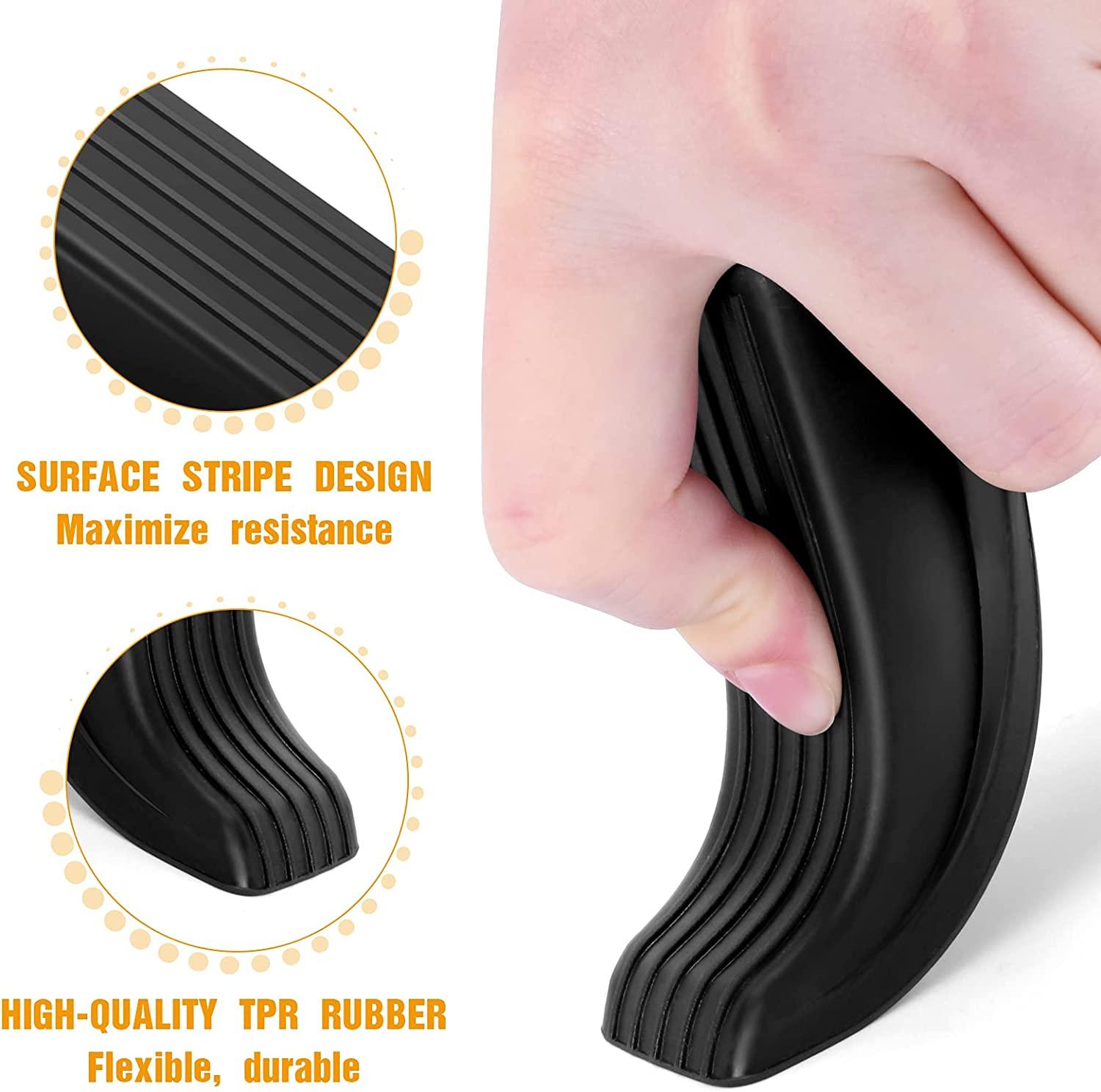 3 miếng chặn cửa cho đáy cửa trên sàn, khoảng trống cửa, nêm chặn cửa cao su, có thể xếp chồng lên nhau chắc chắn