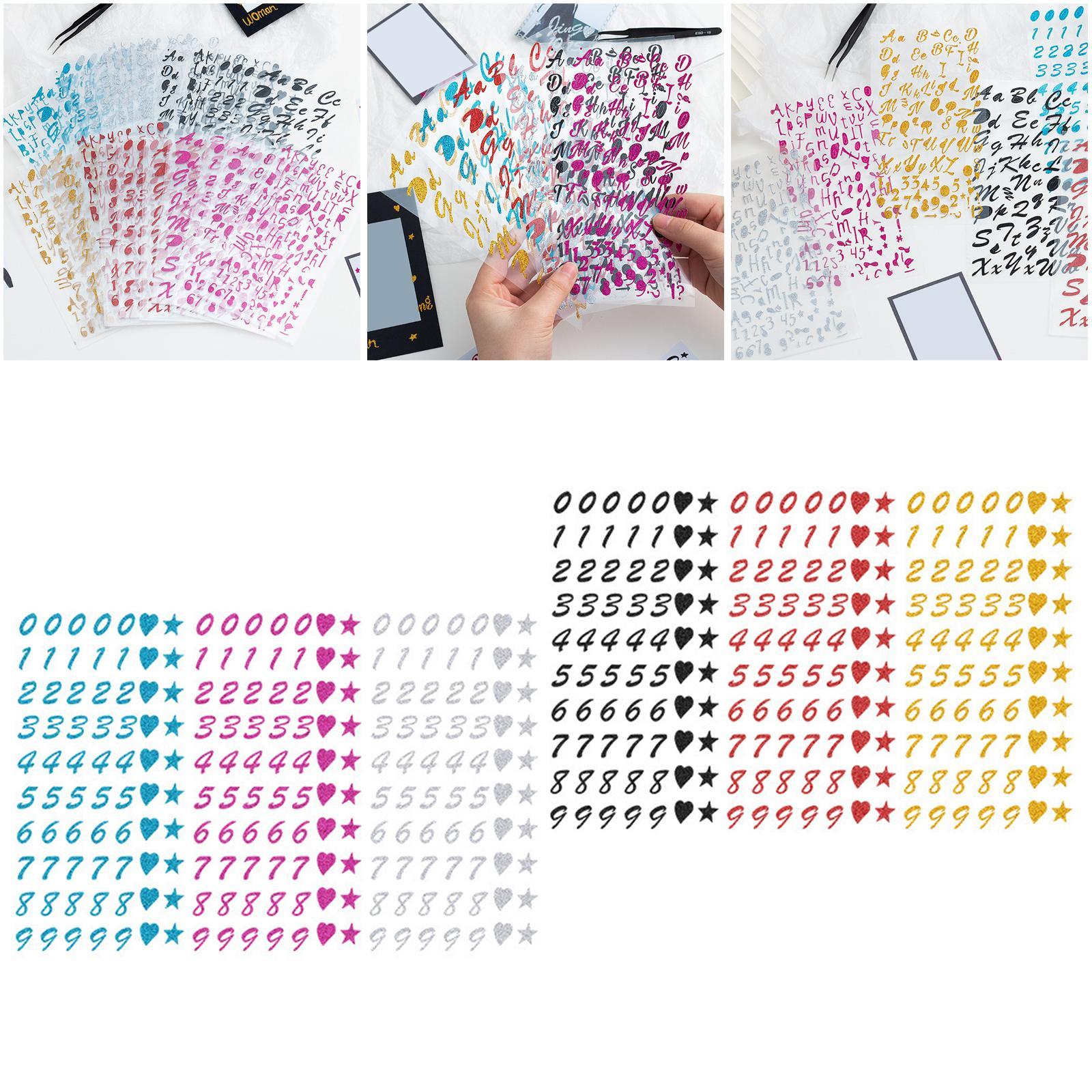 6x Self Adhesive Sticker Journal Colorful Word Stickers Album School Supplies Label Calendar