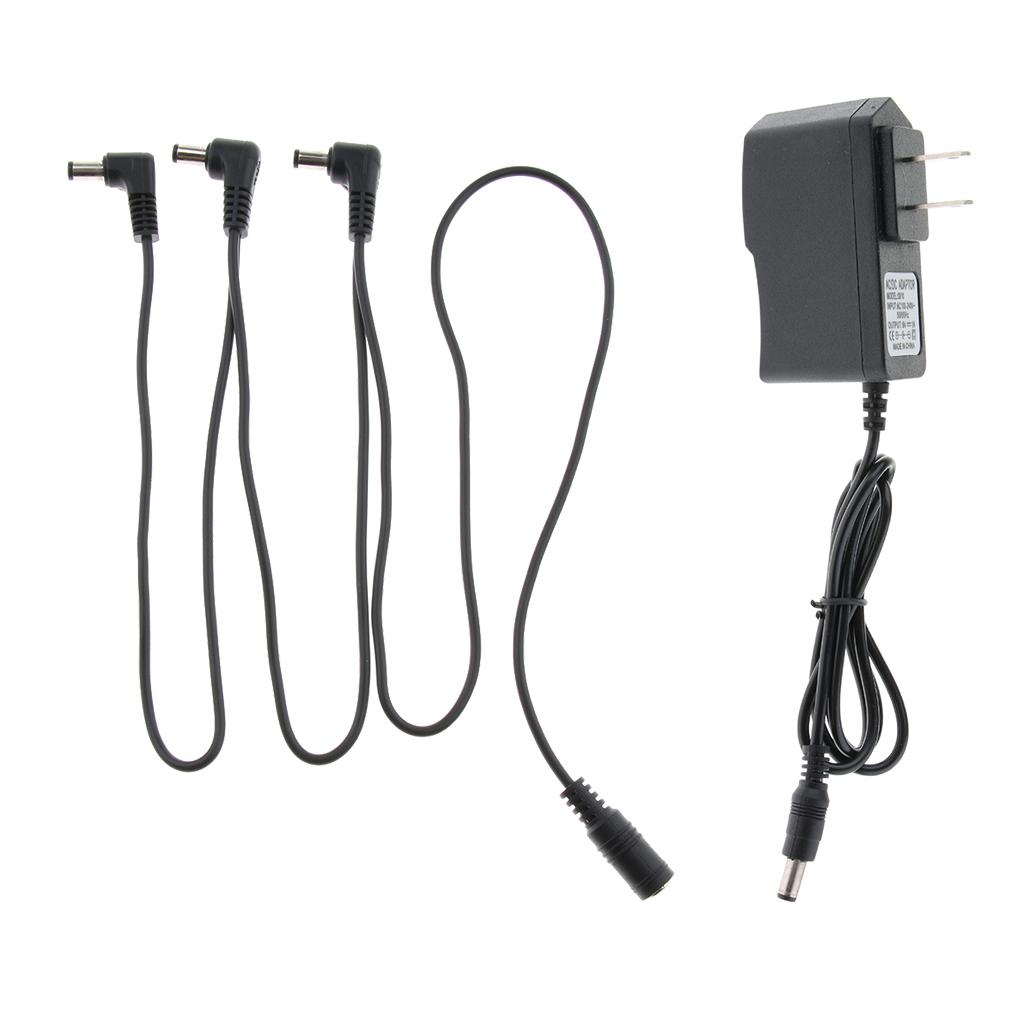 US Standard Guitar Effector Power Supply Adapter Charger Cable Parts