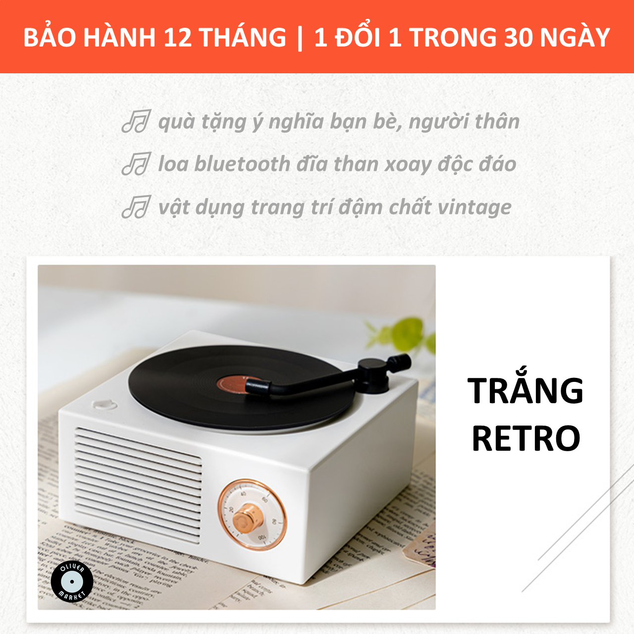 Loa Bluetooth Mini OLIVER X10 Loa Bluetooth Đĩa Than Xoay Vintage Cổ Điển Đồ Decor Phòng Khách Trang Trí Bàn Làm Việc Loa Kèn Bluetooth Độc Đáo