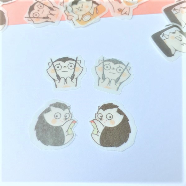 Bộ 32 Sticker Hình Dán Mini Nhím Dễ Thương