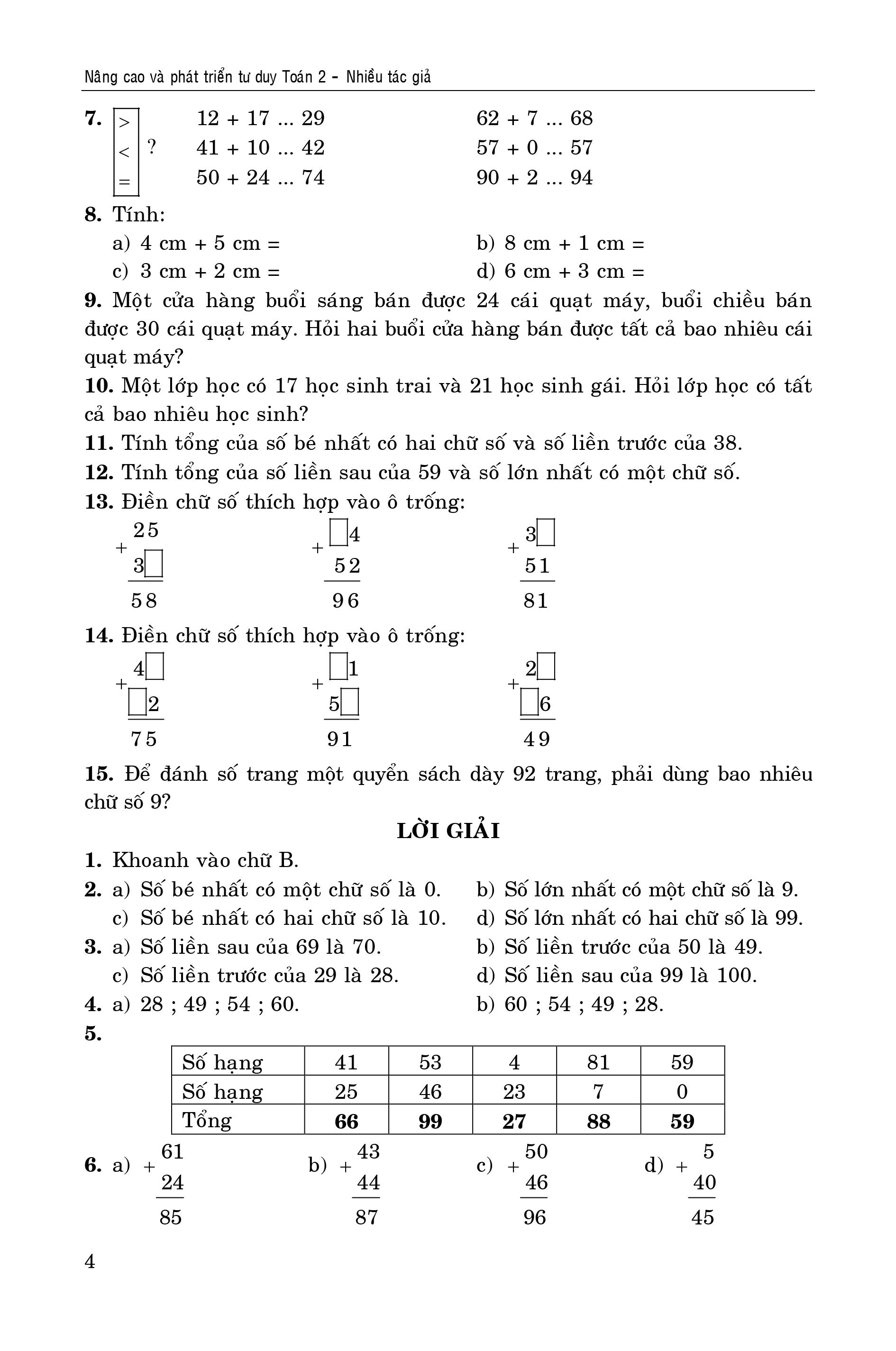 Nâng Cao Và Phát Triển Tư Duy Toán 2