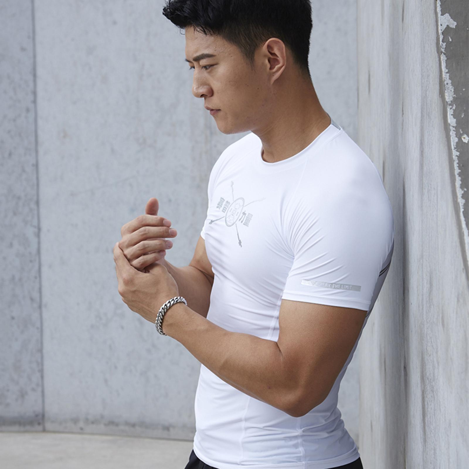 Mens Compression Short Sleeve Sports Shirt Fitness Quickly Dry T-shirt M