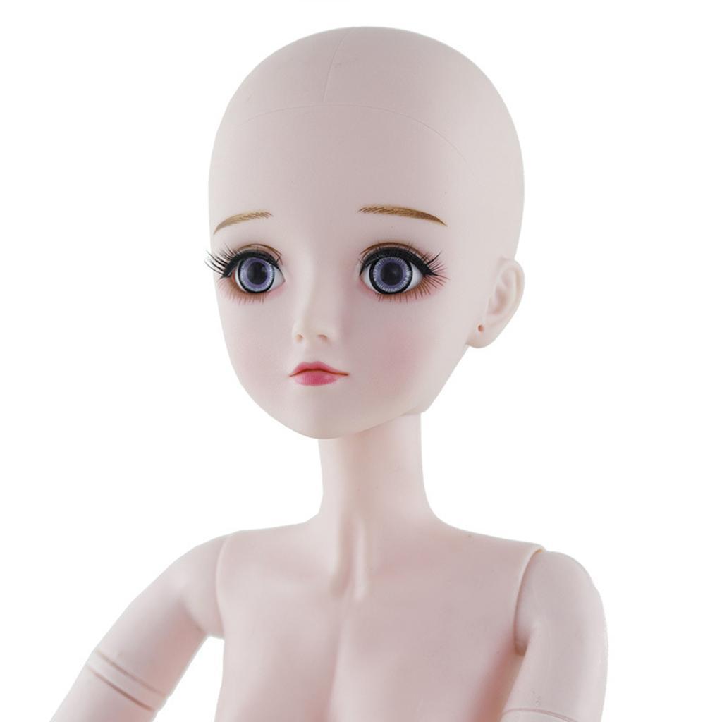 BJD Doll 1/ Dolls Head Model with 4D Eyes DIY Dolls Accessory Girl