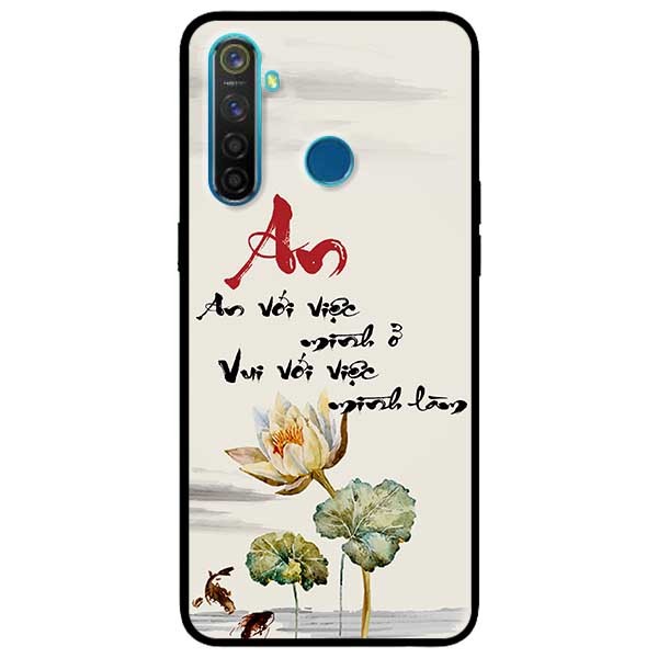 Ốp lưng dành cho Realme 5 , 5s - 5i - 6i - mẫu An Sen Trắng