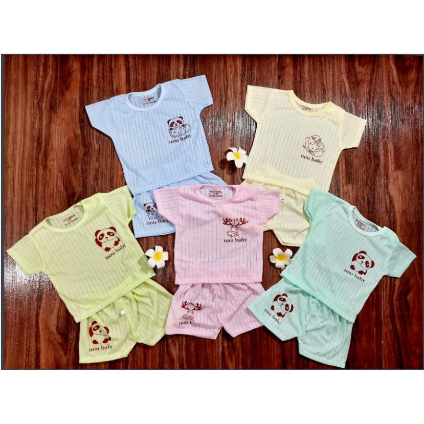 Combo 5 bộ quần áo cotton giấy cho bé mặc hè cực chuẩn