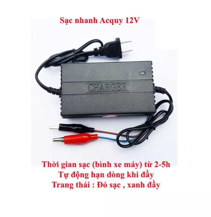Bộ sạc ắc quy 12V tự động ngắt sạc khi đầy hàng cao cấp chất lượng tốt