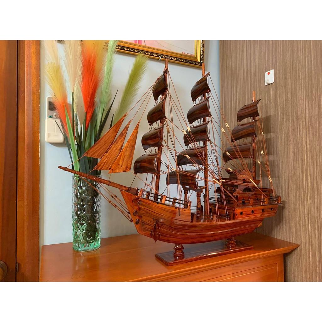 Mô Hình Thuyền Gỗ THÁI LAN Dài 80cm - Gỗ Tràm Bông Vàng