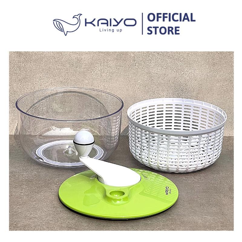 Rổ quay rau Kaiyo 5,5 lít màu xanh