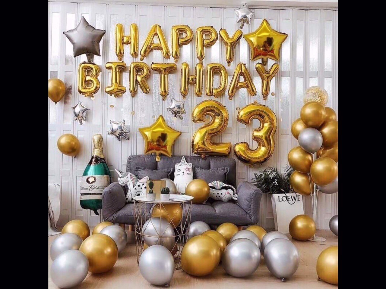 Bộ bong bóng trang trí sinh nhật người lớn adult birthday set SNNL14