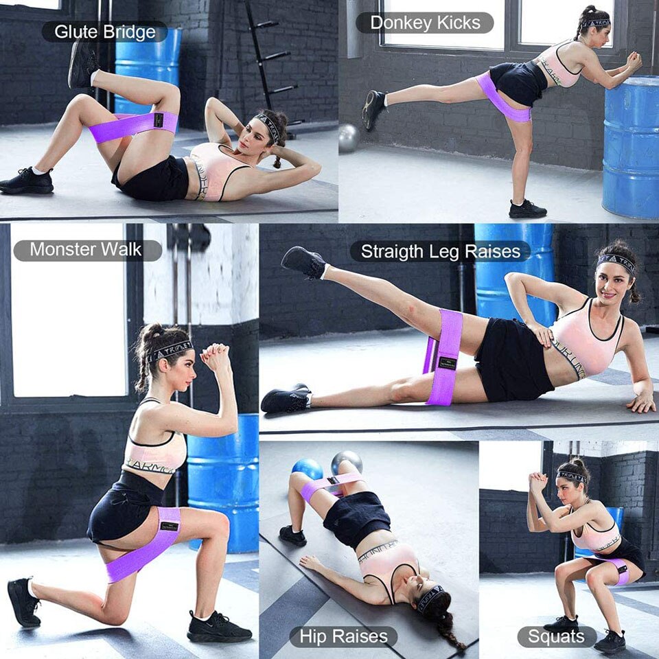 Bộ 3 dây kháng lực tập mông AOLIKES A-3604-3 Hip Resistance bands