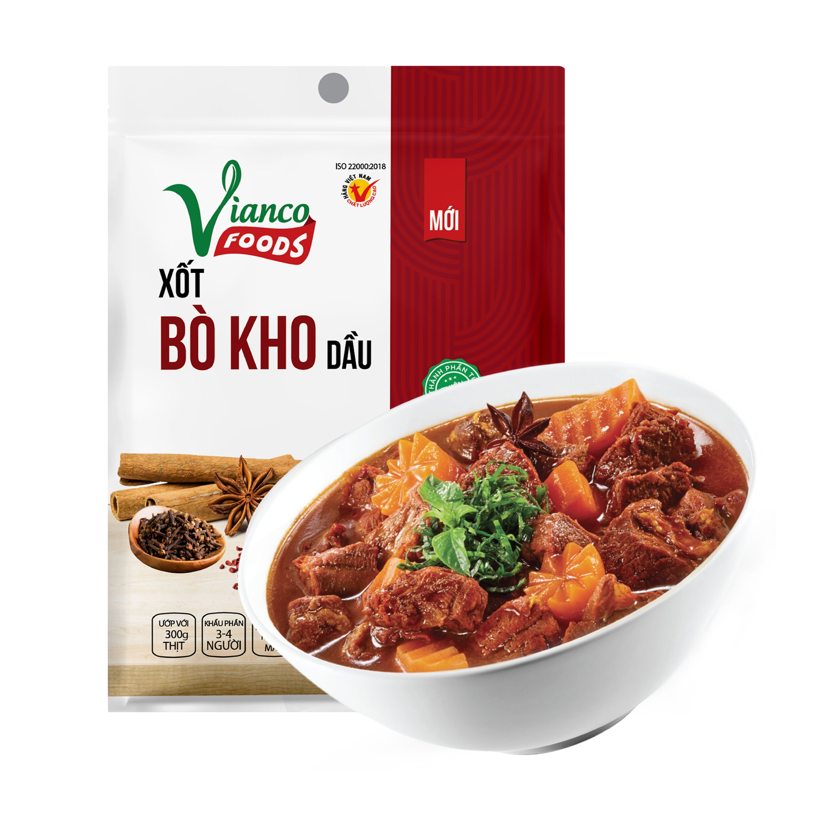 Hình ảnh Combo 3 gói Xốt Bò Kho Dầu Việt Ấn 18gr (18gr/gói)