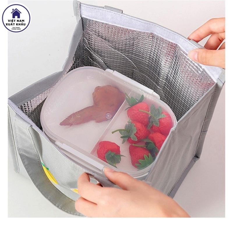 Túi Đựng Hộp Cơm Giữ Nhiệt Chất Vải Oxfort Cao Cấp Hàng VN sản xuất
