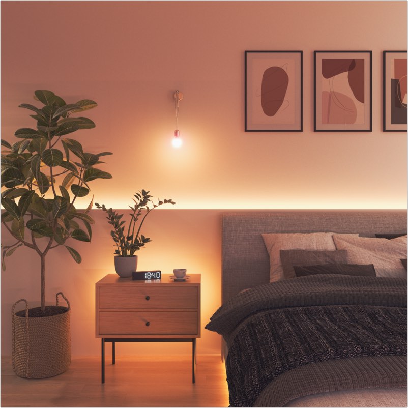 Đèn thông minh Nanoleaf Essential Smart Bulb E27 9W 806 lumens Matter A19 16+ Million Colours - Hàng Chính Hãng