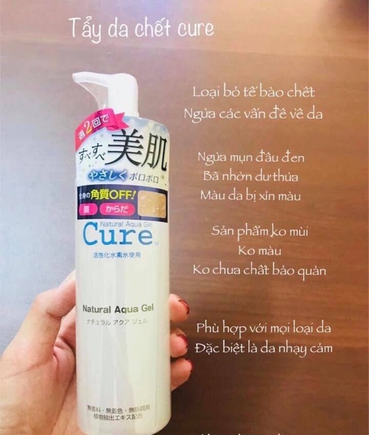 Tẩy Da Chết CURE Natural Aqua Gel Tẩy Tế Bào Chết Số 1 tại Nhật Bản Bản 250g