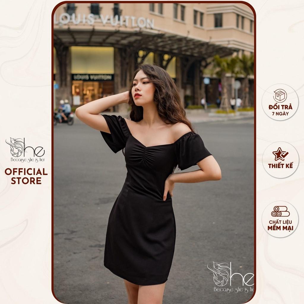 Đầm váy sexy hoa nhí She,váy nữ ngắn voan dễ thương mặc 2 kiểu đi chơi SDX106