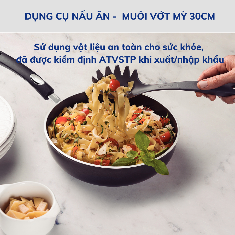 Muôi Vớt Mỳ Tramontina 30cm Bằng Nhựa PA An Toàn Cho Sức Khỏe Chịu Nhiệt Đến 180 Độ C Nhập Khẩu Brazil