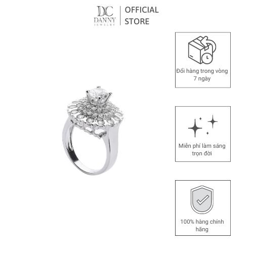 Nhẫn Nữ Bạc 925 Danny Jewelry Xi Bạch Kim Đính Đá CZ KI4GZ023