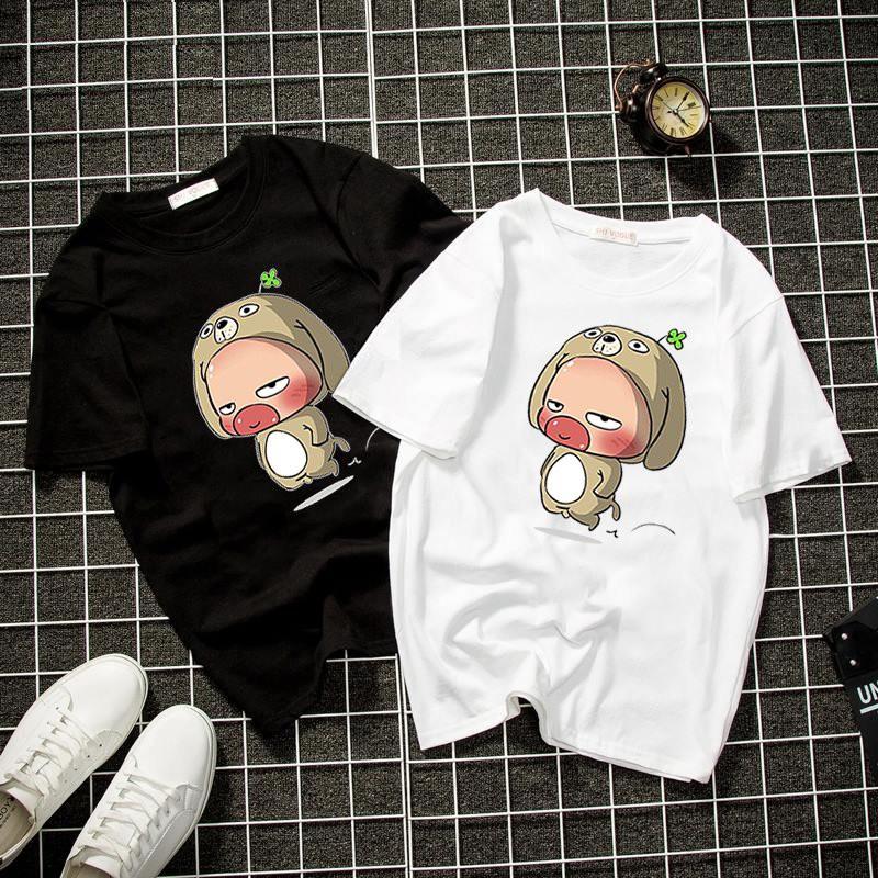 Áo thun unisex form rộng chibi mặc đồ gấu dễ thương Hàn Quốc vải dày mịn 2019T2029