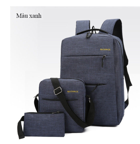 Combo 3 món balo thời trang balo học sinh cấp 2 balo học sinh cấp 3 balo đẹp BACKPACK mã 083