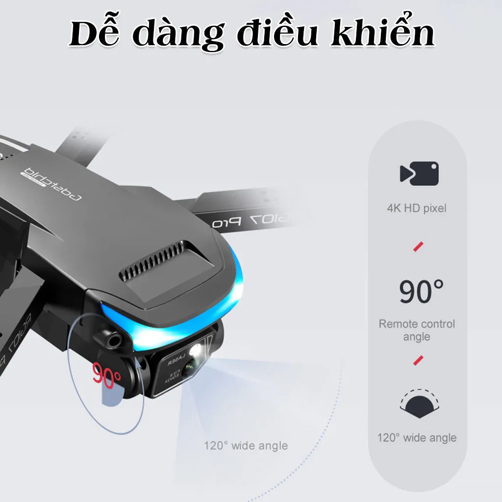 Máy Bay Camera Flycam 8K Tránh Va Chạm - Drone Mini RG 107 Max Giá Rẻ - Chụp Ảnh Chống Rung - Kết Nối WIFI 5G - Hàng Chính Hãng