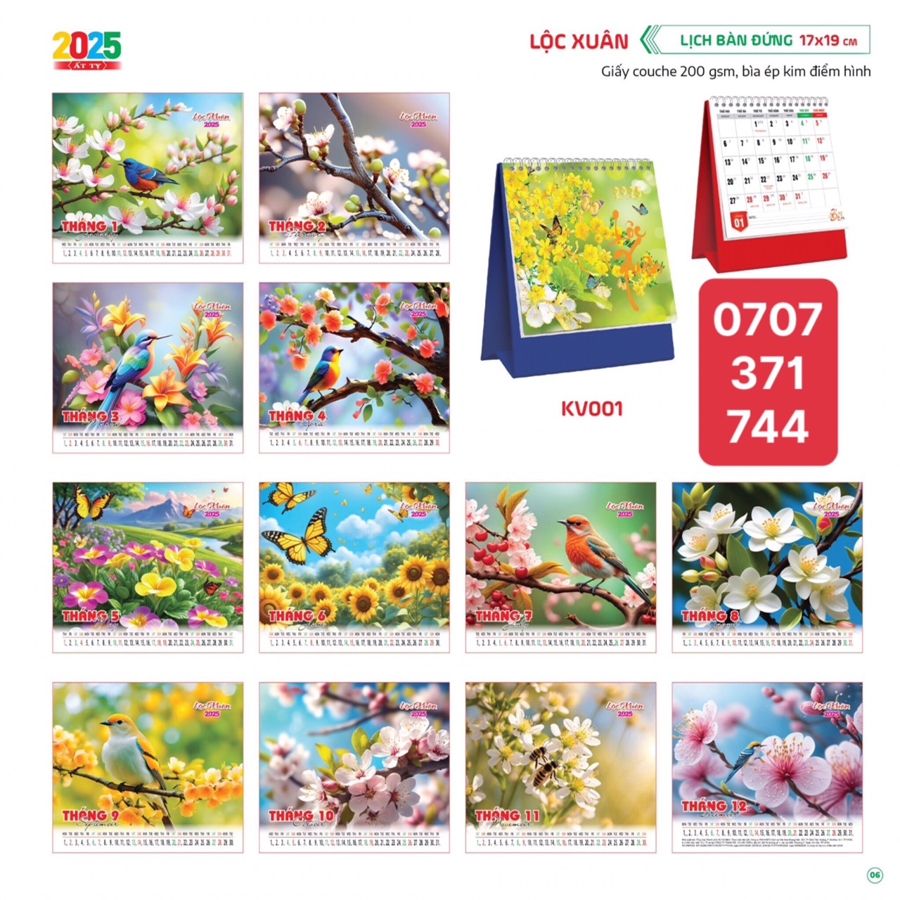 Lịch Để Bàn 2025 Dạng Đứng (17*19cm) Và Ngang (12*25cm) Nhiều Mẫu Đẹp Ý Nghĩa ,Bìa Ép Kim Điển Hình Cao Cấp, Sang Trọng, Tiện Dụng Giấy Dày 200gsm-Mẫu Thịnh Vượ