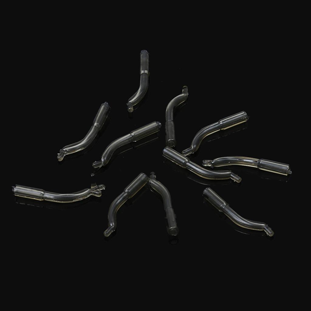 Pack of 10 Carp Accessories Anti- Line Aligner Hook Sleeve End Tackle Fishing Swivel - Light Green/Light Yellow