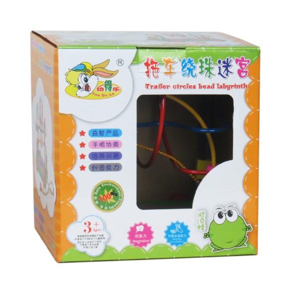 Đồ chơi xe kéo luồn hạt cho bé học mà chơi