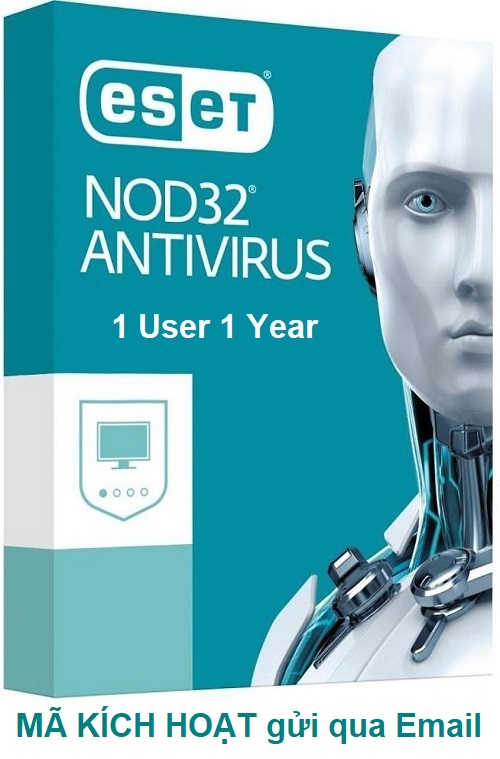 Phần mềm ESET NOD32 ANTIVIRUS 1 User 1 Year - Bản quyền 1 Máy/1 Năm - Hàng Chính Hãng- Mã kích hoạt gửi qua mail