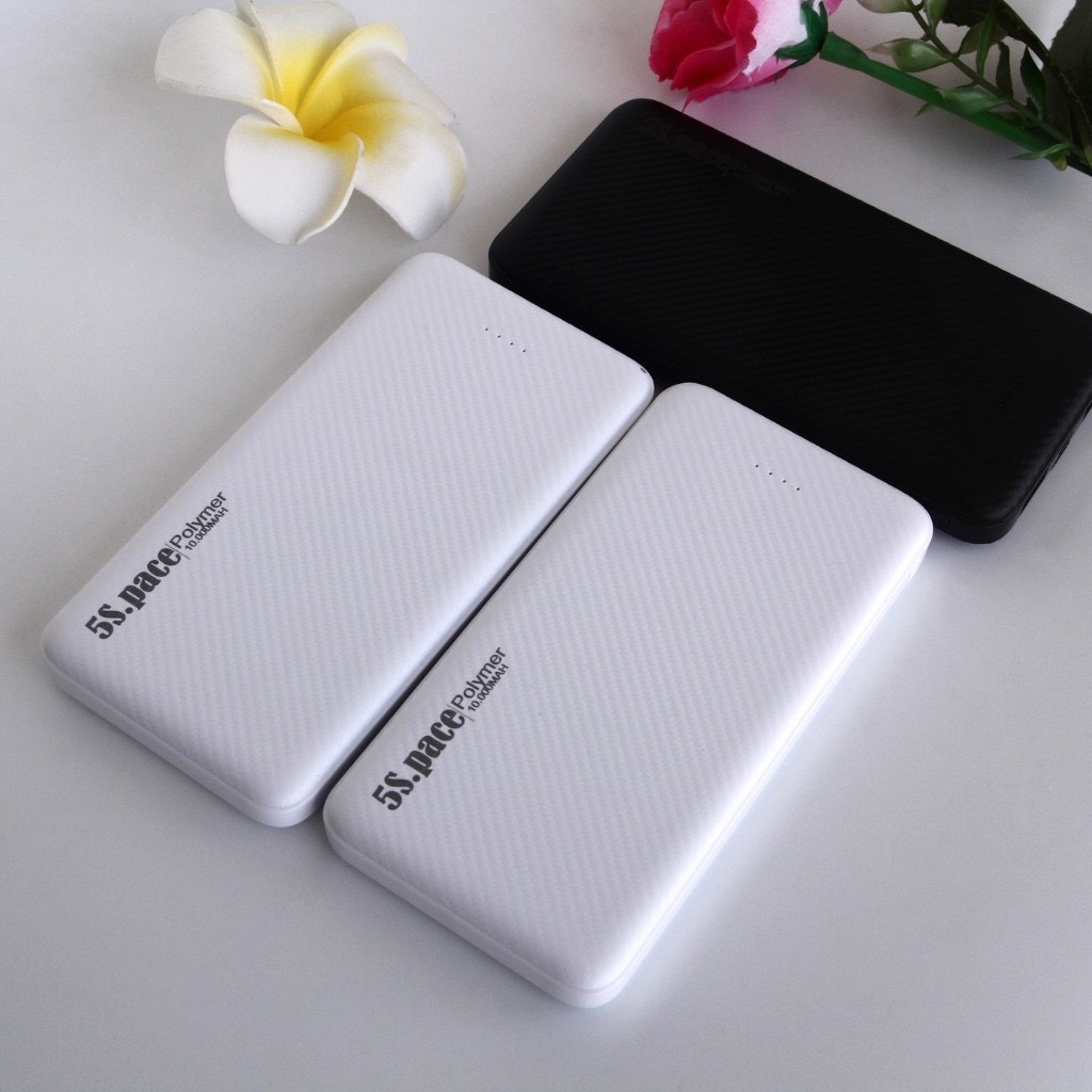 Sạc dự phòng 10.000mAh 5S.PACE model T01 2 cổng usb có sạc nhanh 2.1A 12W- JL