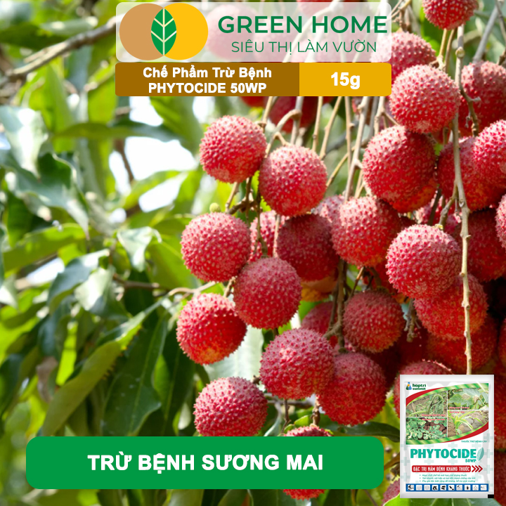 Chế Phẩm Trừ Bệnh Phytocide 50WP, Gói 15gr, Đặc Trị Nấm Bệnh Kháng Thuốc, Sương Mai, Hiệu Quả Cao