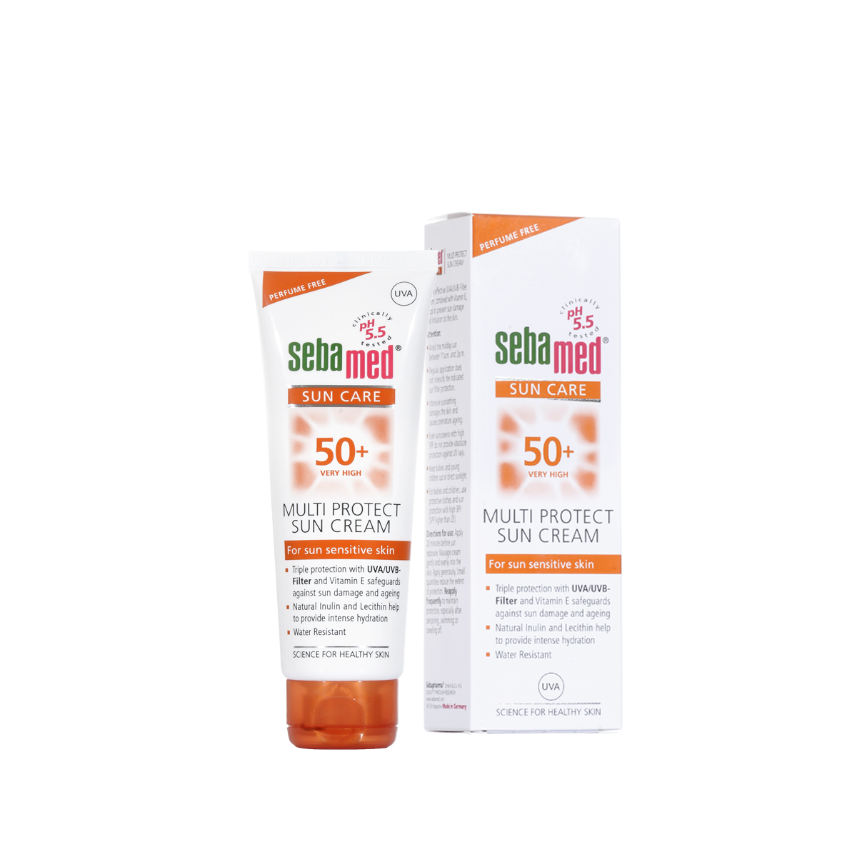 SEBAMED KEM CHỐNG NẮNG CHO DA NHẠY CẢM SUN CARE MULTI PROTECT SUN CREAM SPF50+ WITHOUT  PERFUME 10ML