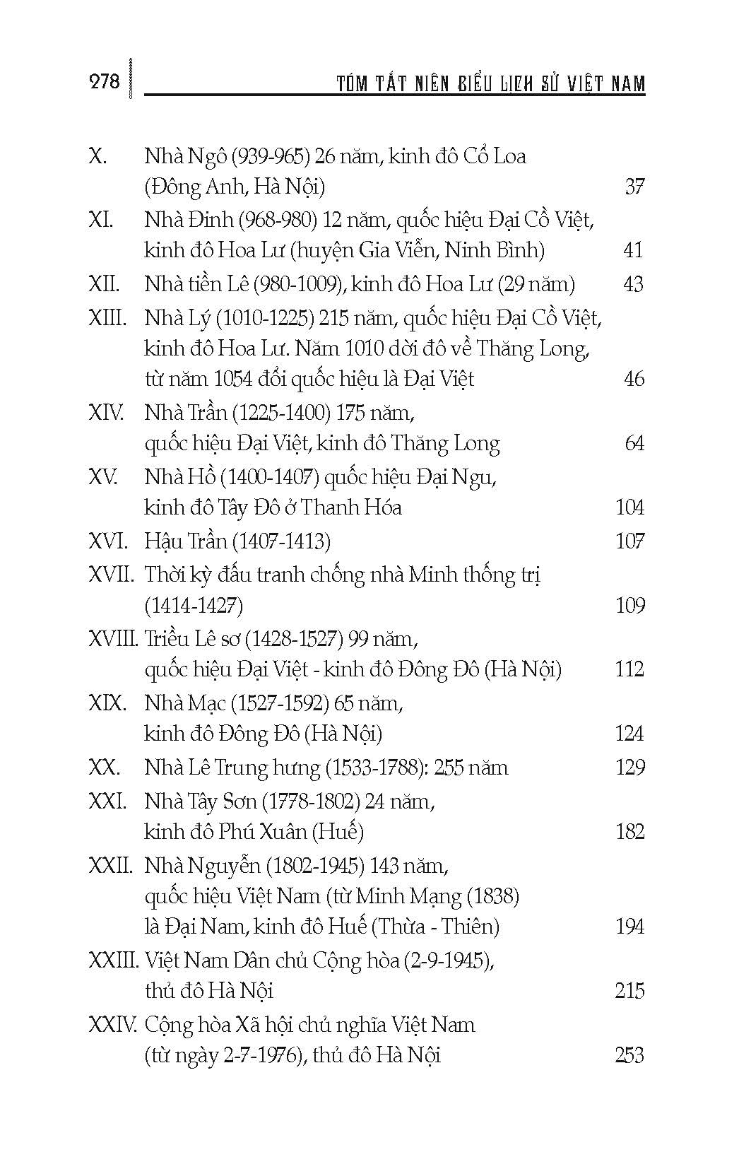 Tóm Tắt Niên Biểu Lịch Sử Việt Nam (Tái bản)