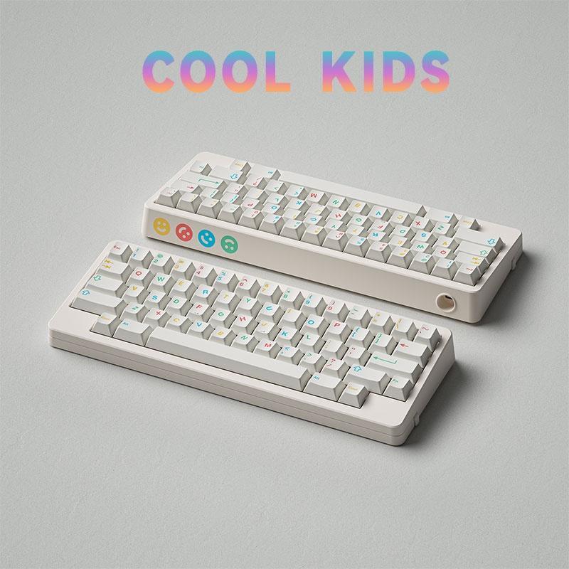 In stock /cherry profile Keycaps /Dye sublimation/ cool kids/Honor/minimalist white/pbt fabric for mechanical keyboard