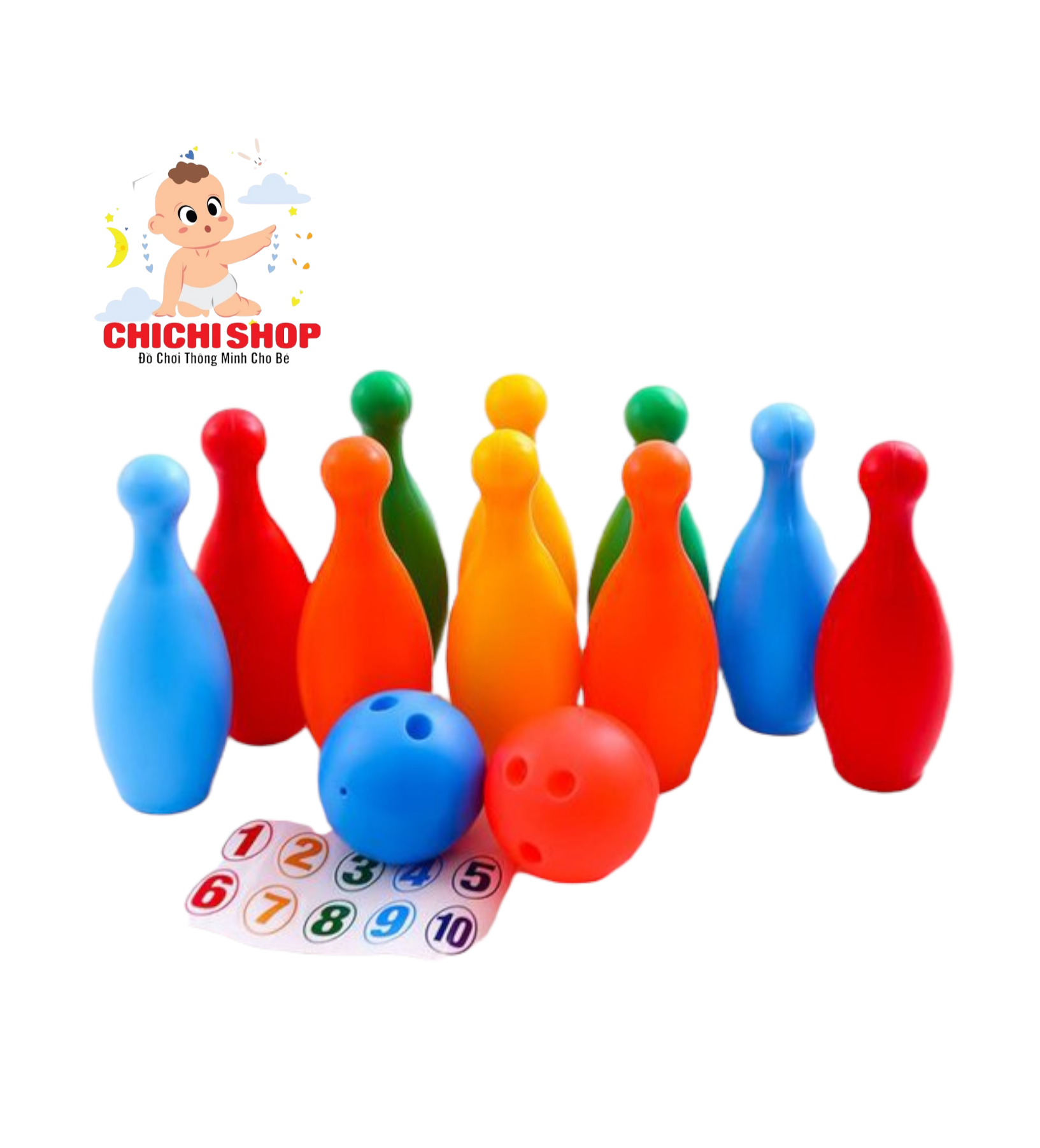 Bộ Đồ Chơi Ném Bóng Bowling Loại Lớn Bằng Nhựa Cho Bé Vận Động Trong Nhà Và Phát Triển Thể Chất