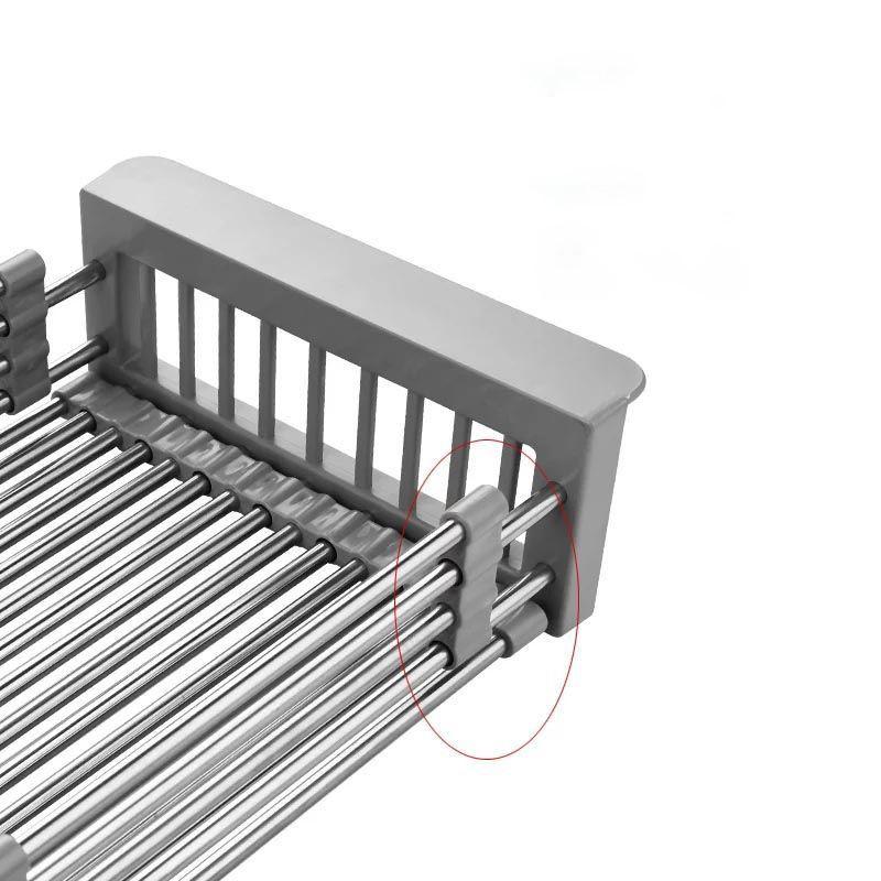 Khay Inox Kê Bồn Rửa Bát Co Giãn Đa Năng Dễ Tháo Lắp Bằng INOX Không Gỉ Kệ Góc