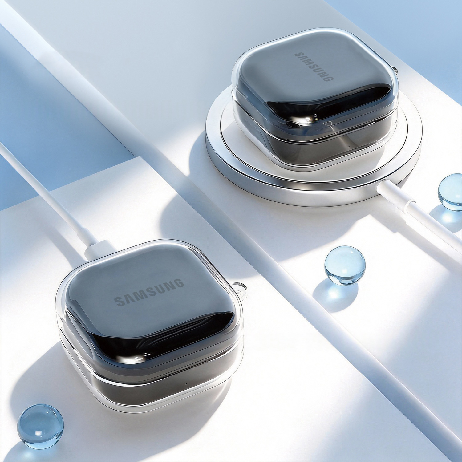 Bao Case Ốp Bảo vệ TPU Trong Suốt cho Samsung Galaxy Buds 4 / Buds 4 Pro - Hàng Chính Hãng