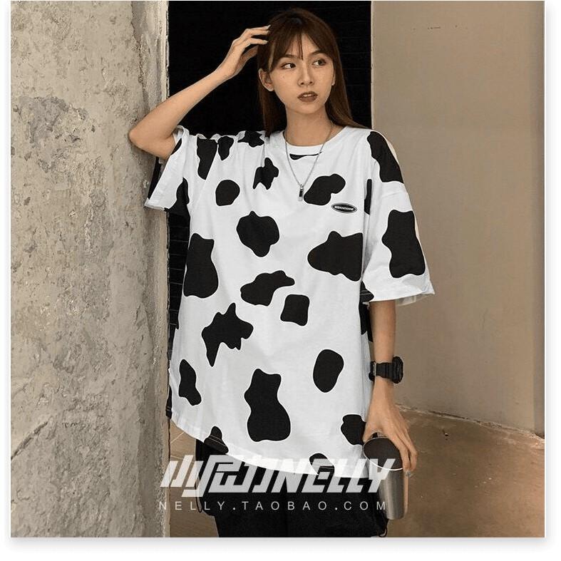 ÁO THUN LOANG BÒ SỮA NAM NỮ,FORM RỘNG SIÊU NGẦU,THIẾT KẾ HỌA TIẾT HỢP THỜI TRANG 1HIT1 FASHION