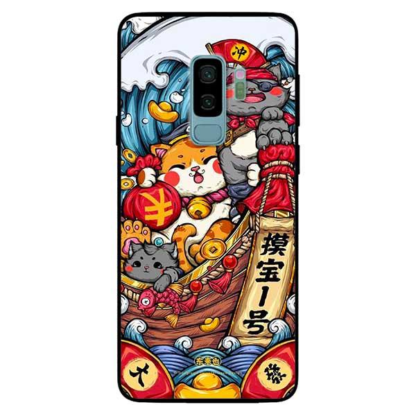 Ốp lưng dành cho Samsung Galaxy S9 Plus / S10 Plus - Mèo Sóng Nước