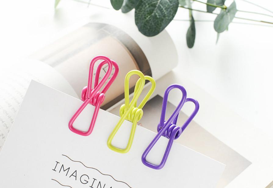 10 Chiếc Kẹp Quần Áo, Tất, Sách Vở Nhiều Màu Đa Năng Thép Không Gỉ Chất Lượng Cao, Siêu Chắc Chắn
