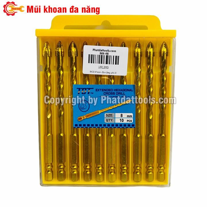 Mũi khoan đa năng 4 cạnh chuôi lục giác-Khoan kính, thủy tinh,khoan gạch men, gạch đá hoa cương-Lắp vừa tất cả các dòng