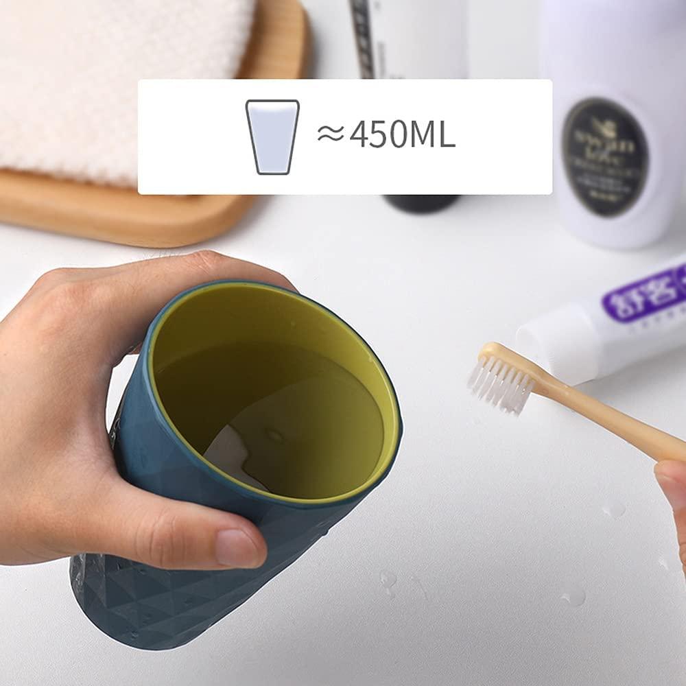 Cốc Đựng Bàn Chải Đánh Răng 4 Đôi Màu Cốc Nước Súc Miệng 450 Ml Cốc Bàn Chải Đánh Răng Thích Hợp Cho Phòng Tắm Nhà Giá Treo Bàn Chải Đánh Răng