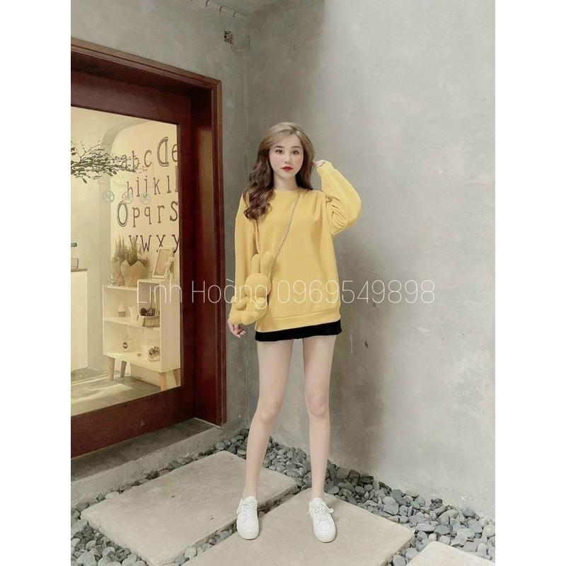 áo sweater nỉ kèm gấu có dây đeo cực xinh hàng quảng châu cao cấp