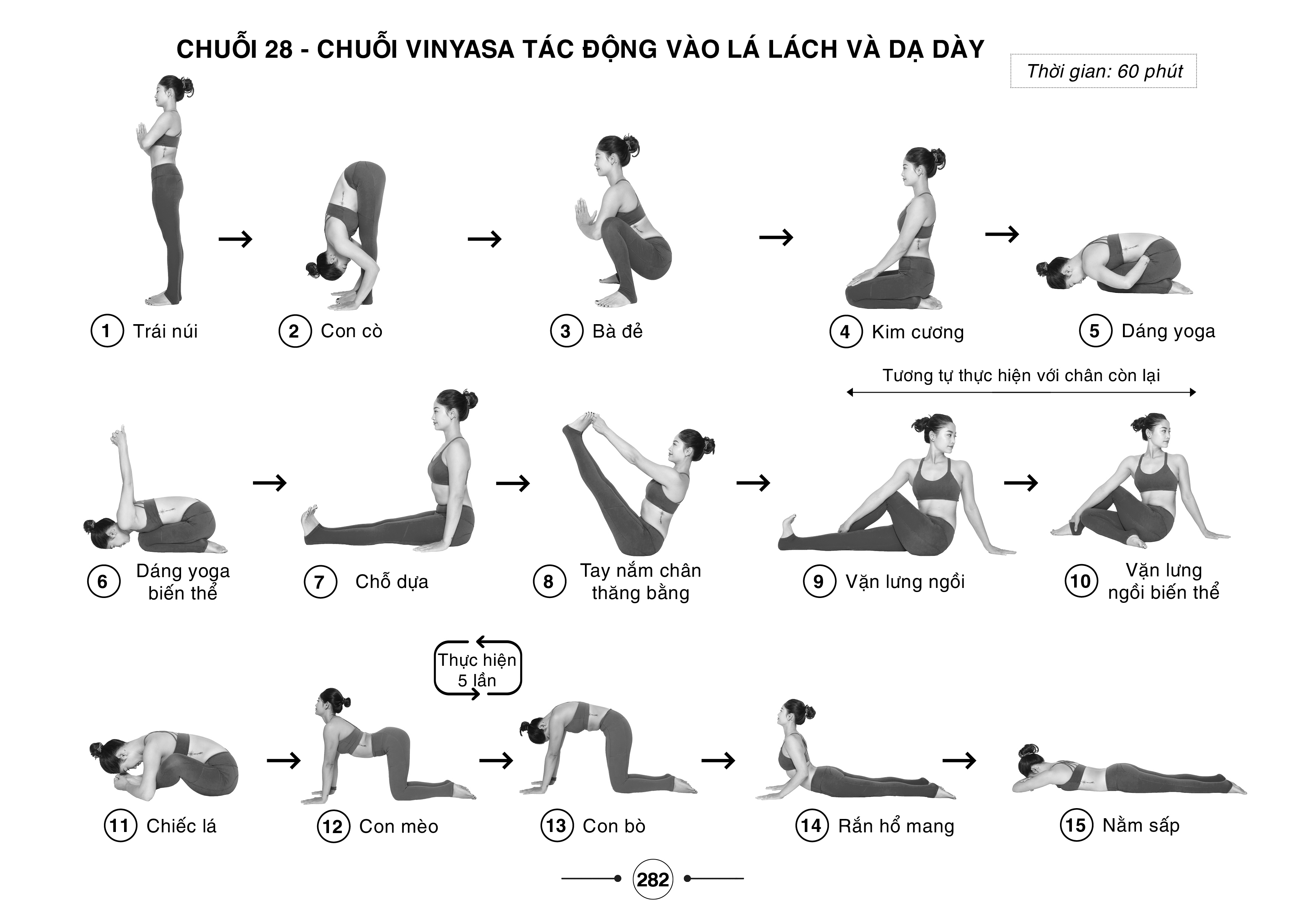 Hệ thống 1500 biến thể tư thế - 100 chuỗi bài yoga liên hoàn (50 biến thể chào mặt trời, chào mặt trăng + 50 chuỗi bài lên lớp hay nhất)